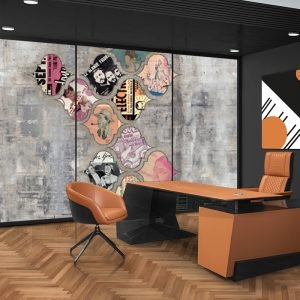 Duvar Üzeri Stickerli Duvar Kağıdı