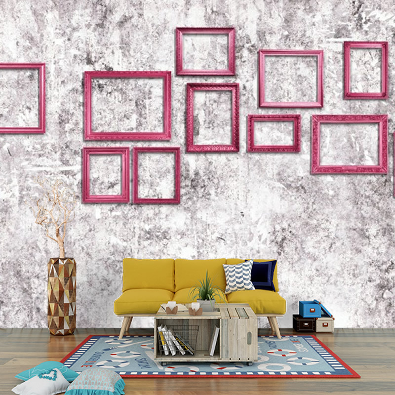 Pembe Çerçeveli Duvar Kağıdı - 394 - Görsel 4