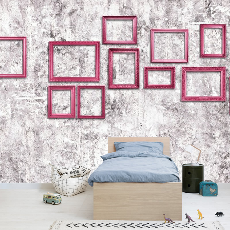 Pembe Çerçeveli Duvar Kağıdı - 394 - Görsel 5