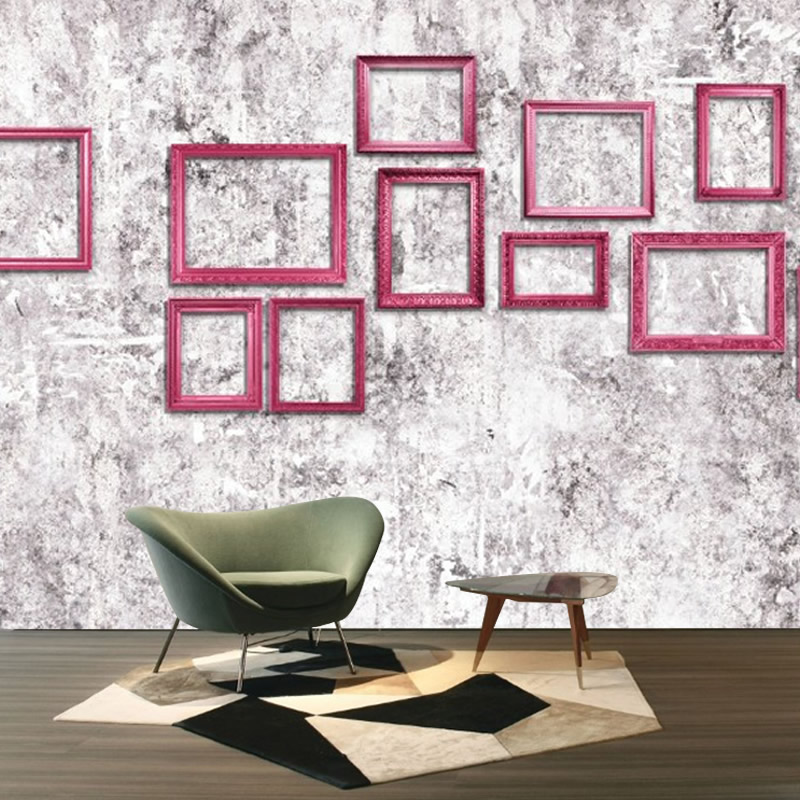 Pembe Çerçeveli Duvar Kağıdı - 394 - Görsel 6