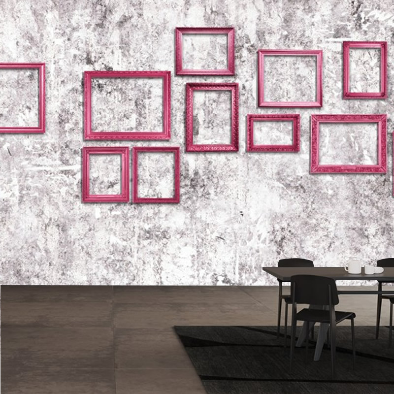 Pembe Çerçeveli Duvar Kağıdı - 394 - Görsel 7