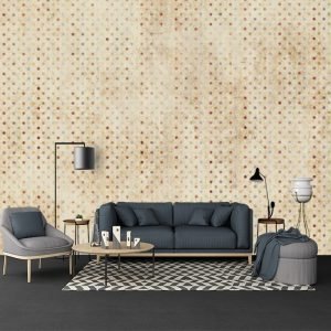 Sarı Üzeri Noktalı Duvar Kağıdı