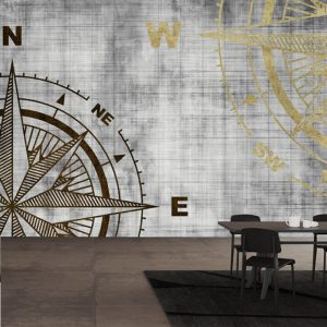 Pusula Görselli Duvar Kağıdı