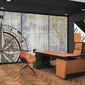 Pusula Görselli Duvar Kağıdı