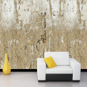 Altın Sarısı Beton Duvar Kağıdı