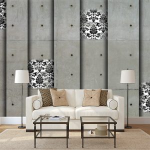 Gri tonlu duvar kağıdı modeli