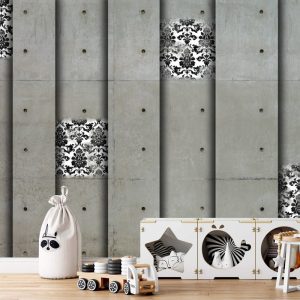 Gri tonlu duvar kağıdı modeli