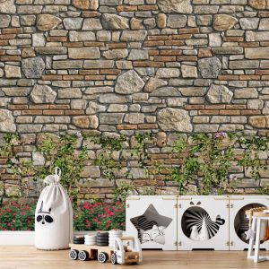 Taş Duvar Motifli Duvar Kağıdı