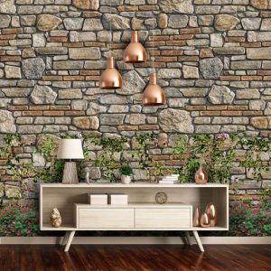 Taş Duvar Motifli Duvar Kağıdı