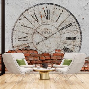 Paris Duvar Saati Görseli Duvar Kağıdı