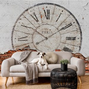 Paris Duvar Saati Görseli Duvar Kağıdı