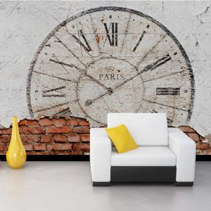 Paris Duvar Saati Görseli Duvar Kağıdı