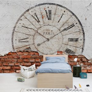 Paris Duvar Saati Görseli Duvar Kağıdı