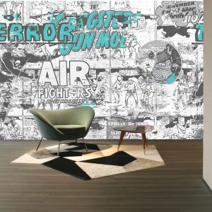 Çizgi Roman Görselli Duvar Kağıdı