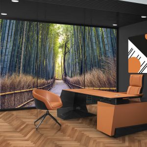 Bambu Ormanında Yol Görselli Duvar Kağıdı