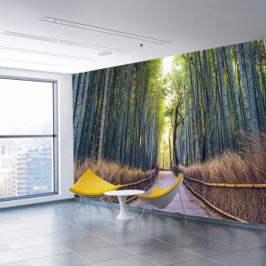 Bambu Ormanında Yol Görselli Duvar Kağıdı