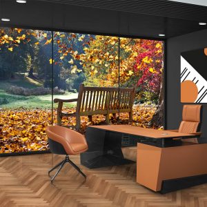 Yaprak Döken Ağaç Görselli Duvar Kağıdı