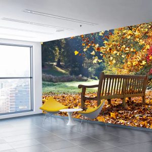 Yaprak Döken Ağaç Görselli Duvar Kağıdı